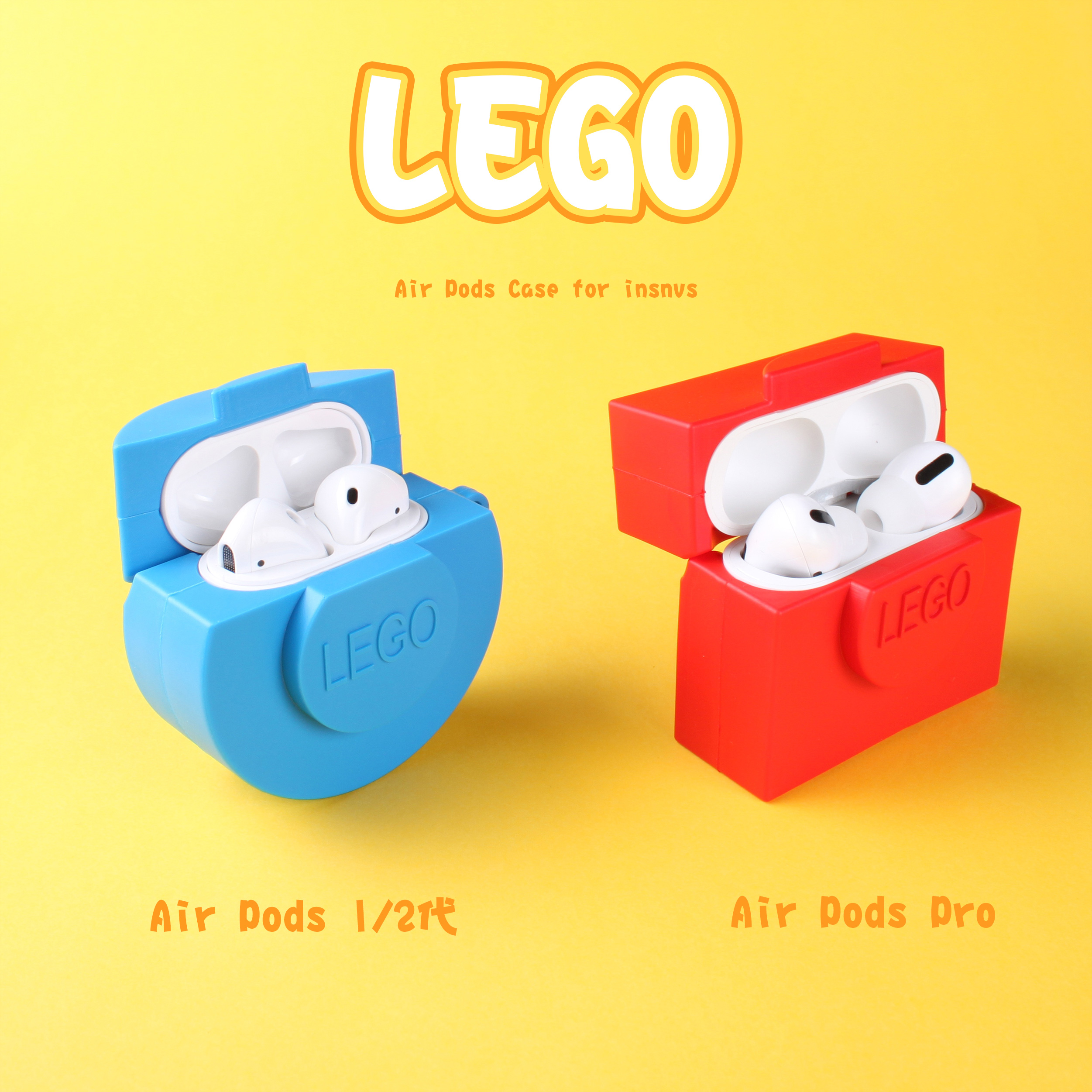 Vỏ Đựng Bảo Vệ Hộp Sạc Tai Nghe Airpods 1 / 2 Hình Lego Ngộ Nghĩnh