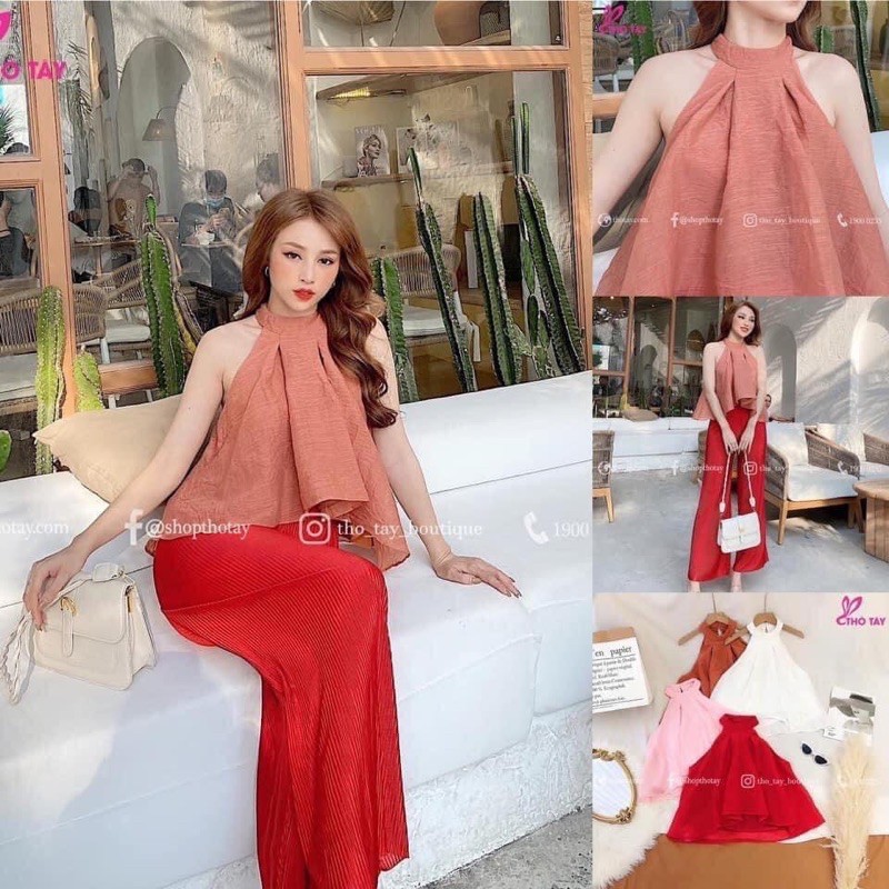 Set áo quần dập ly cho ngày hè