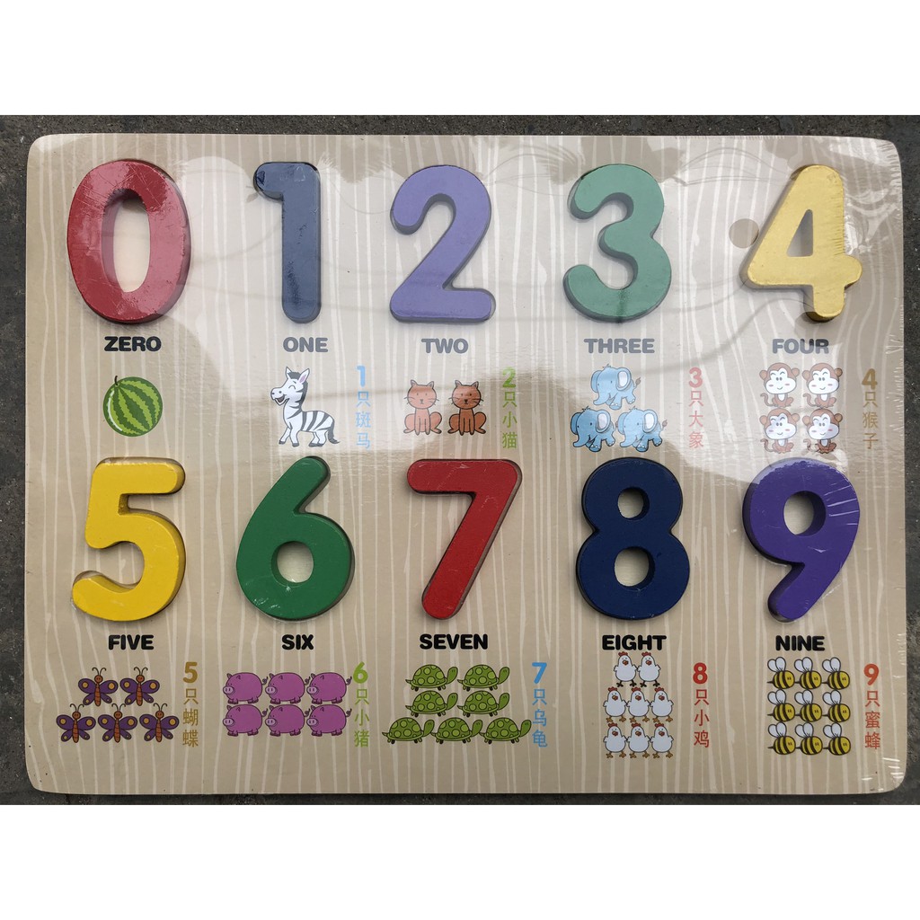 Bảng Song Ngữ Số Học Cho Bé Tập Làm Quen Với Các Chữ Số