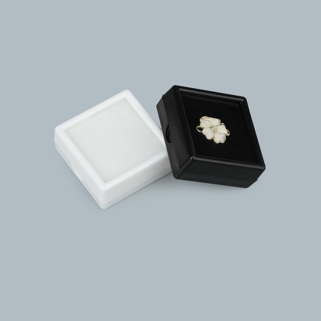 Combo 20 hộp đựng đá quý cao cấp màu đen màu trắng size 3cm