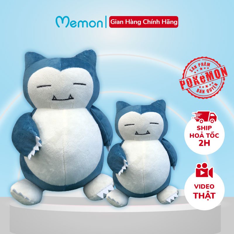 [Mã LIFEM1 giảm 50k đơn 99k] Gấu Bông Kabigon Snorlax Pokemon Cấp Memon