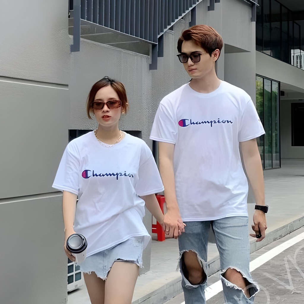 Áo thun CHAMPION, áo phông tay lỡ nam nữ unisex, ZOEclothing