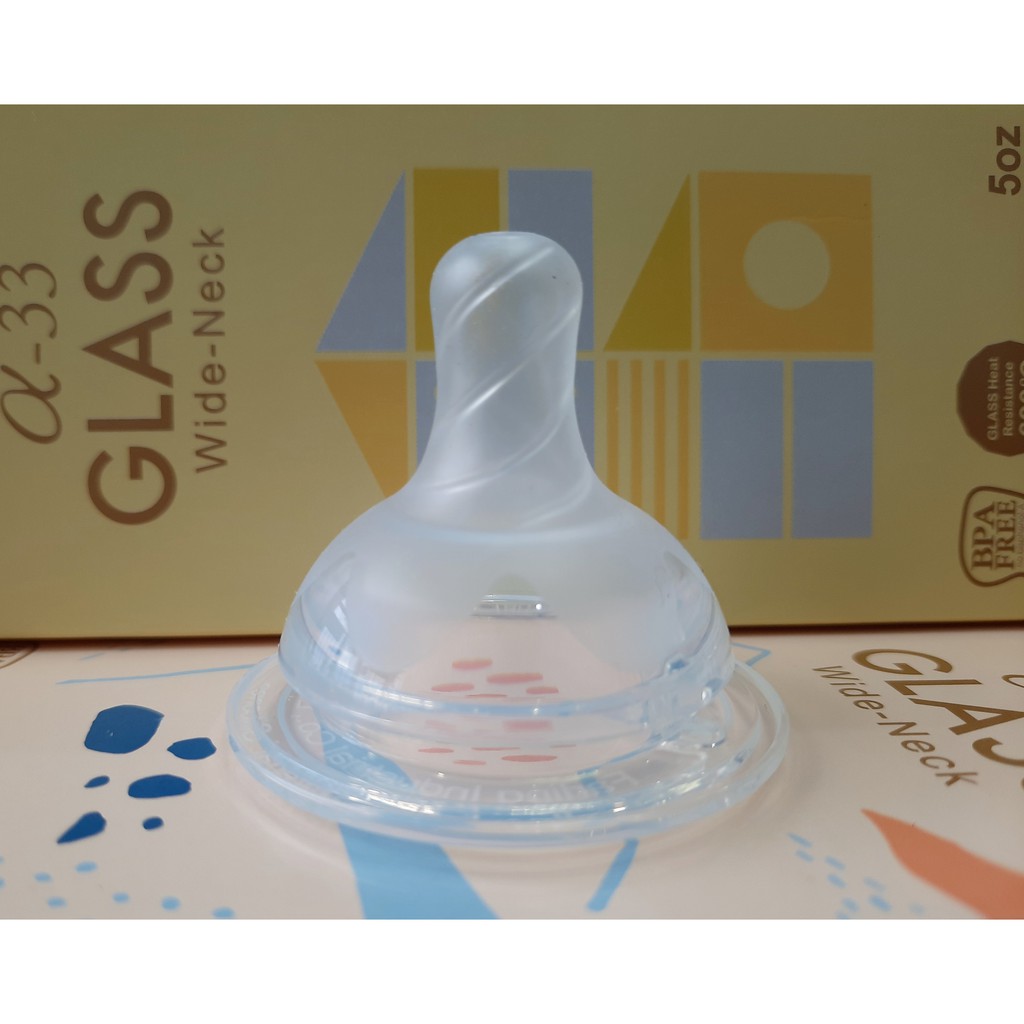 Núm Ty Silicon Siêu Mềm Chống Sặc FARLIN - Dùng Cho Bình Cổ Rộng