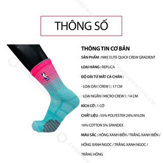Tất bóng rổ NBA Elite Crew Gradient