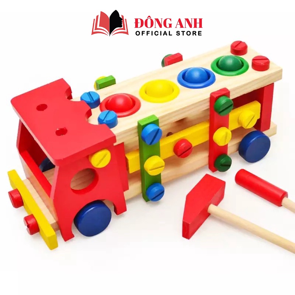 Đồ chơi gỗ lắp ráp ô tô, đập bóng Baostore giúp phát triển trí tuệ cho bé