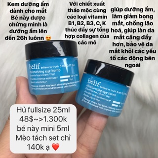 Kem dưỡng ẩm cho mắt Belif Moisturizing Eye Bomb mini 5ml