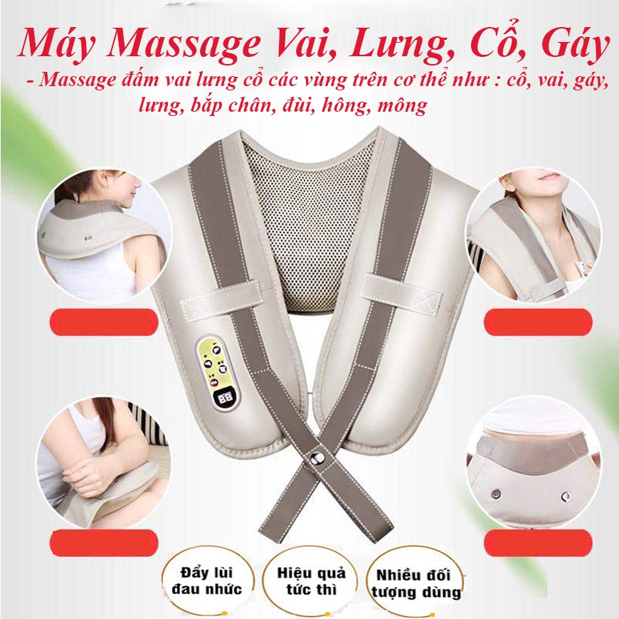 [Hàng Loại 1] Đai massage đấm lưng vai cổ gáy toàn thân, Máy đấm lưng vai cổ gáy siêu tiện lợi (Bảo hành 12 tháng)