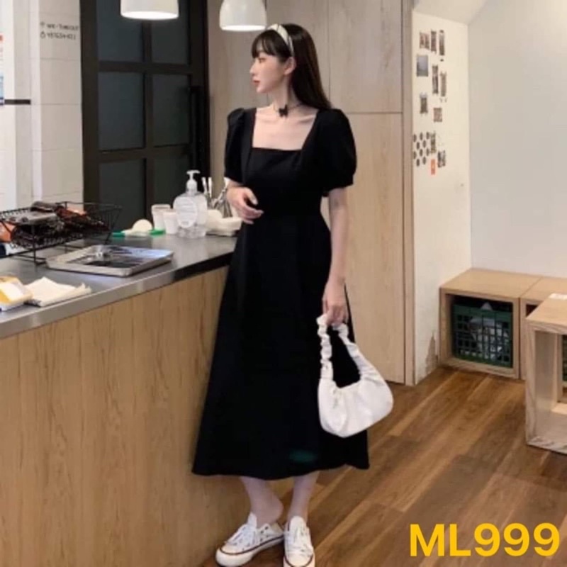 Đầm maxi cổ vuông bigsize 55-90ký