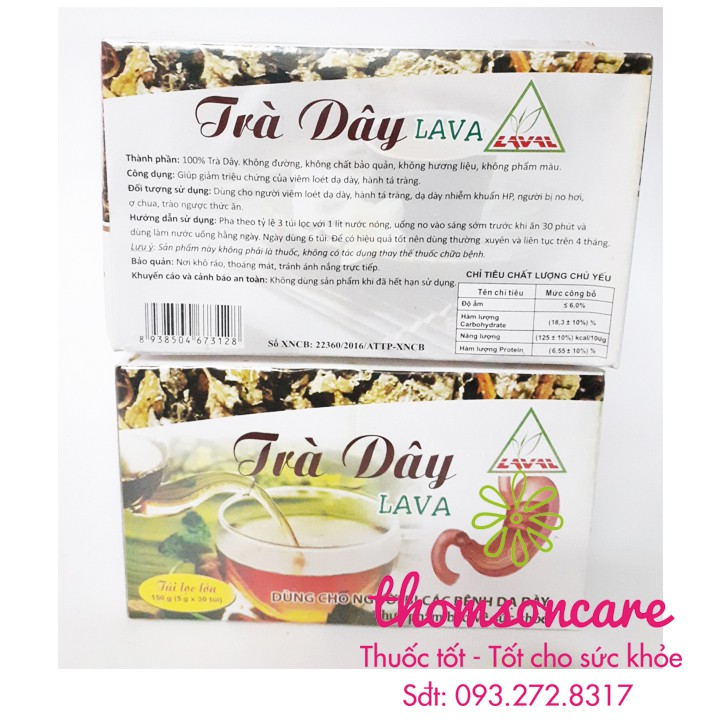 Trà Dây Lava - Dùng cho người bị các bệnh dạ dày - Hộp 30 túi lọc lớn | BigBuy360 - bigbuy360.vn