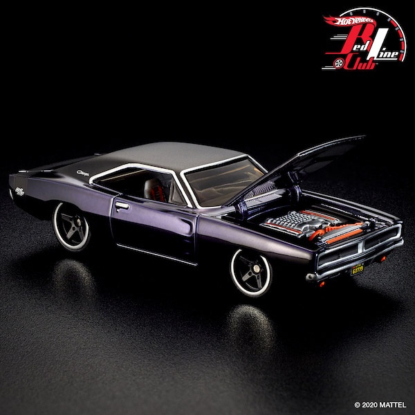 Xe mô hình bánh cao su 1/64 Hot Wheels RLC Exclusive 1969 Dodge Charger R/T