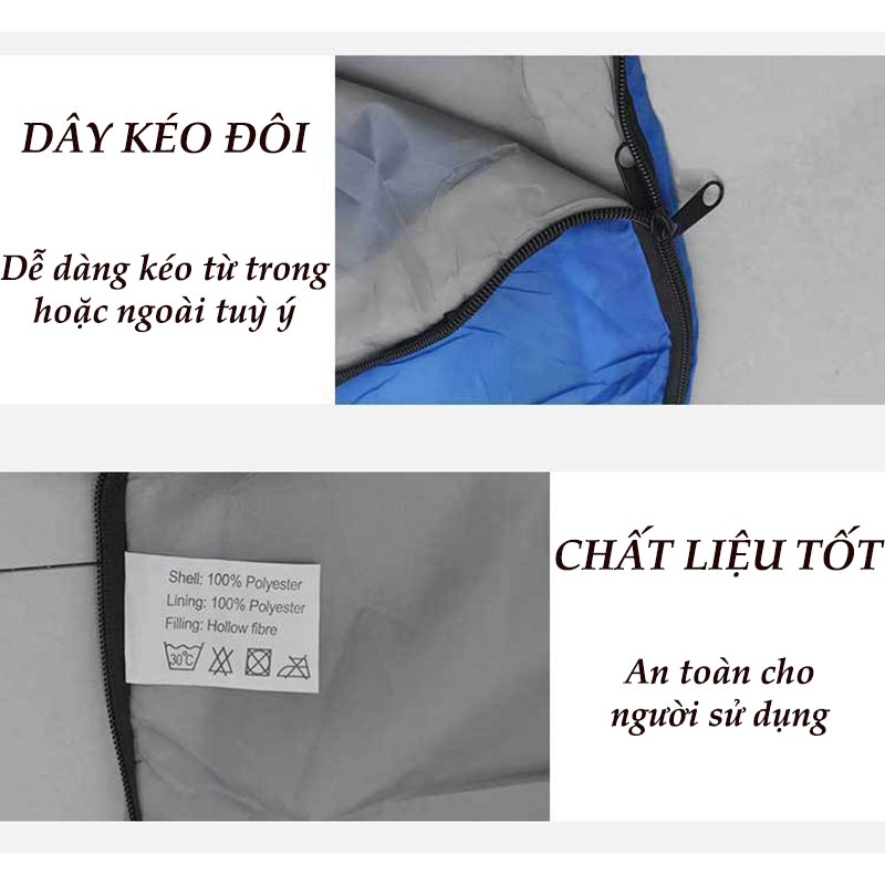 Túi ngủ văn phòng - du lịch - cắm trại - dã ngoại - đi phượt, túi ngủ mùa đông cho người lớn