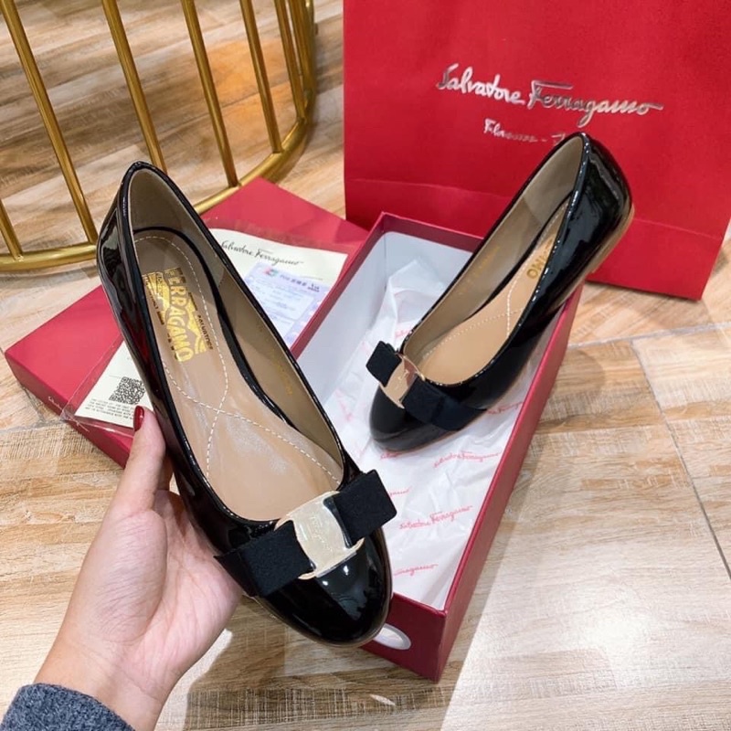 Giày búp bê svt nơ đế bệt fullbox