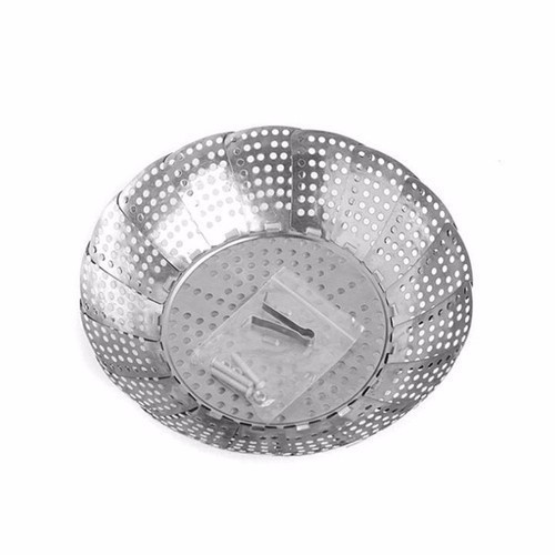 Vỉ Hấp Inox Xếp Gọn Hấp Hải Sản,Tôm,Cá,Hấp Bánh Bao,Đồ Ăn Cho Bé