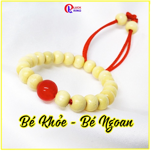 Vòng tay dâu tằm cho bé sơ sinh mix bi bạc đem lại bình an may mắn tránh gió đổ mồ hôi trộm - Luck Ring