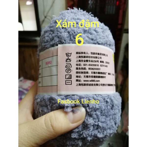 Len bông xù  cuộn 50g