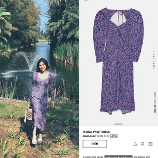 Đầm hoa tím chuẩn xịn