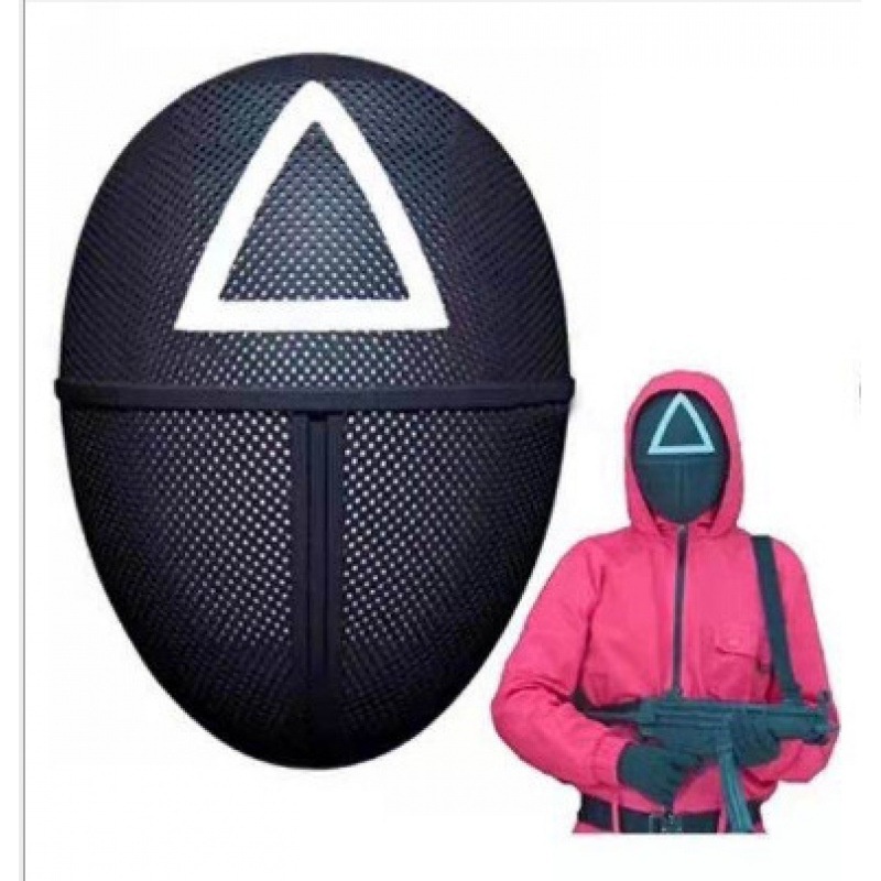 Mặt nạ hóa trang nhân vật tròn/vuông phong cách Hàn Quốc cho dịp Halloween độc đáo