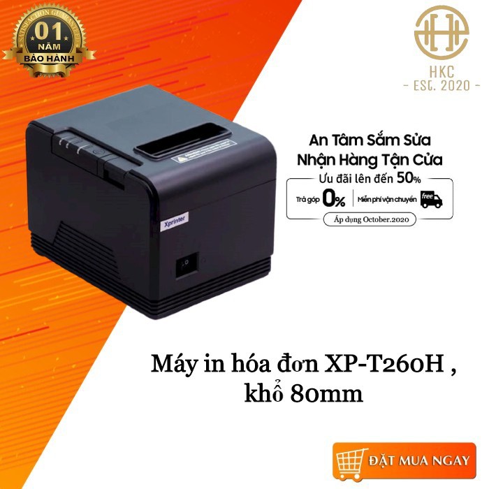 Máy in hóa đơn XP-T260H , khổ 80mm