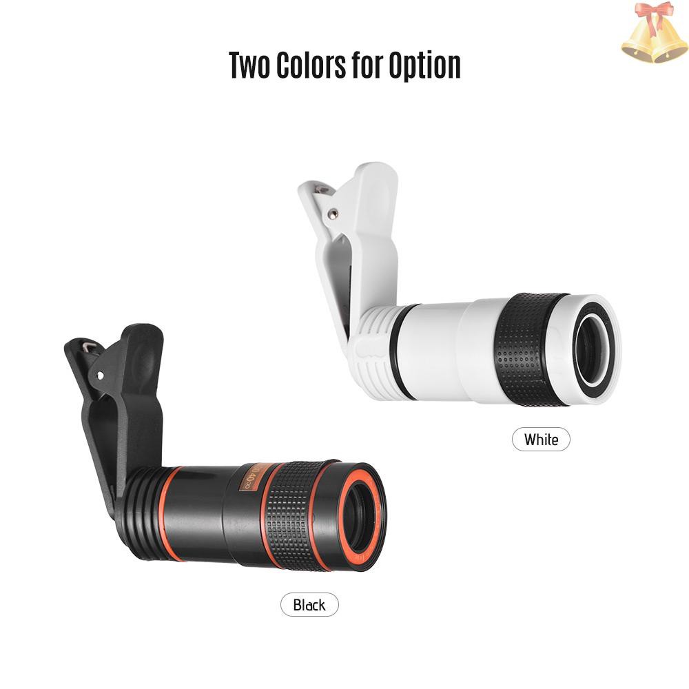 ONE 8X Zoom Optical Smartphone Telephoto Lens Portable Mobile Phone Telescope Lens with Clip Universal for iPhone Samsung HUAWEI Xiaomi HTC Most Phones