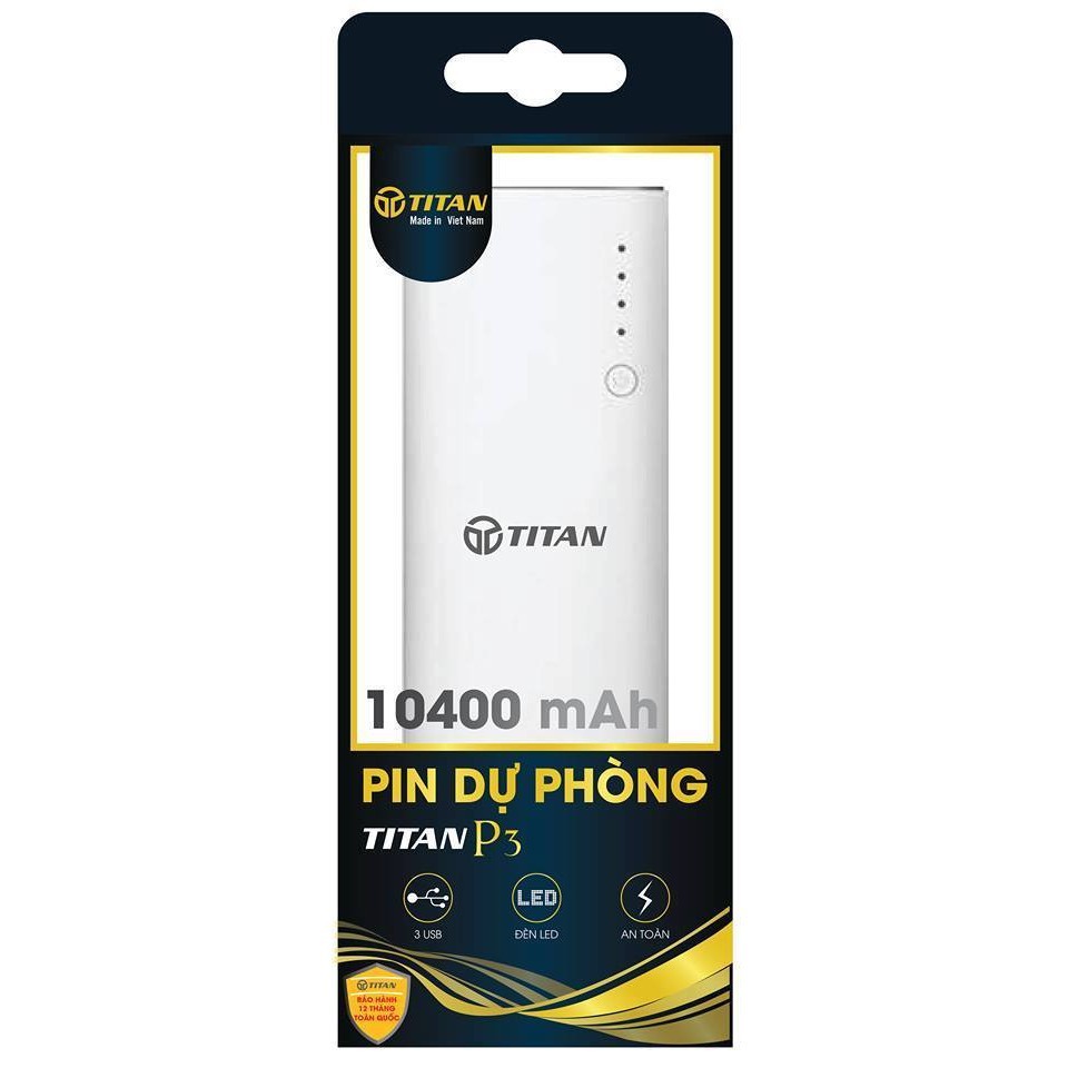 Sạc Dự Phòng TITAN P3 10400 MAh