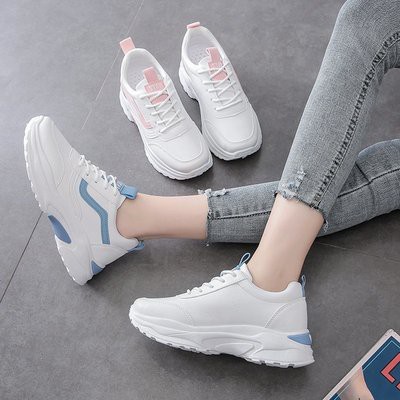 [Mã WAMT2405 giảm 10K đơn 0K] GIÀY THỂ THAO NỮ SIÊU ĐẸP, SIÊU XINH. 2 MÀU (TRẮNG,XANH) ĐỘN ĐẾ 5cm TĂNG CHIỀU CAO. | BigBuy360 - bigbuy360.vn
