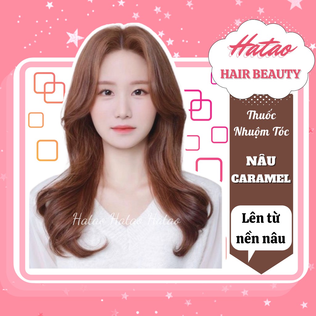 Thuốc nhuộm tóc màu Nâu Caramel(không tẩy) kèm trợ nhuộm 100ml