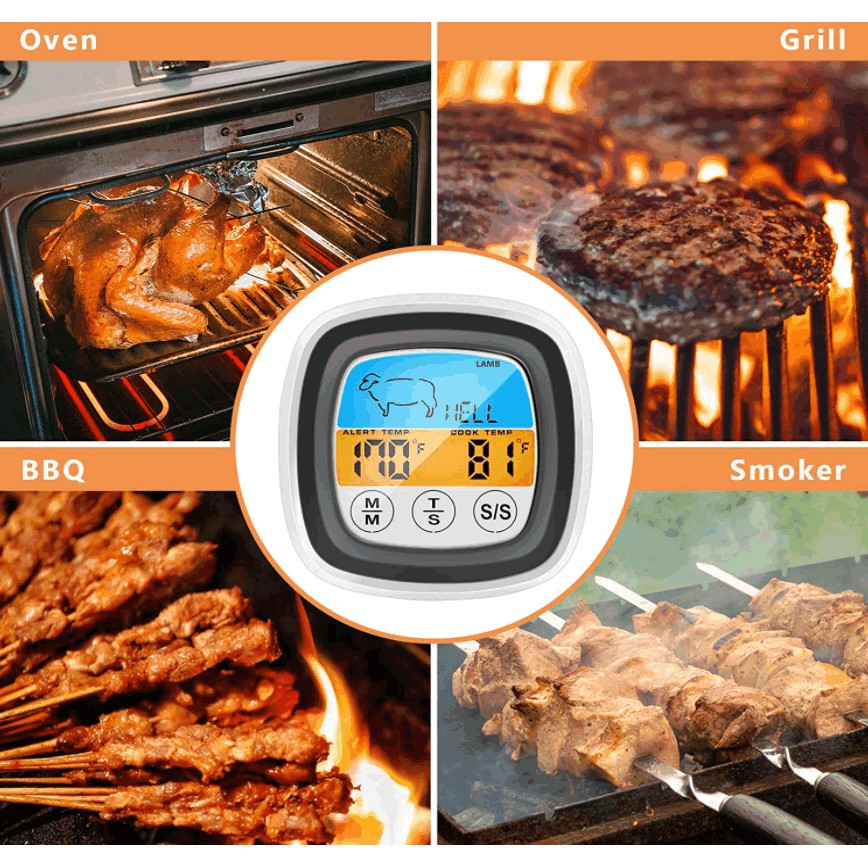 Máy Nhiệt Kế Báo Nhiệt Độ Thực Phẩm FOOD THERMOMETER Alert