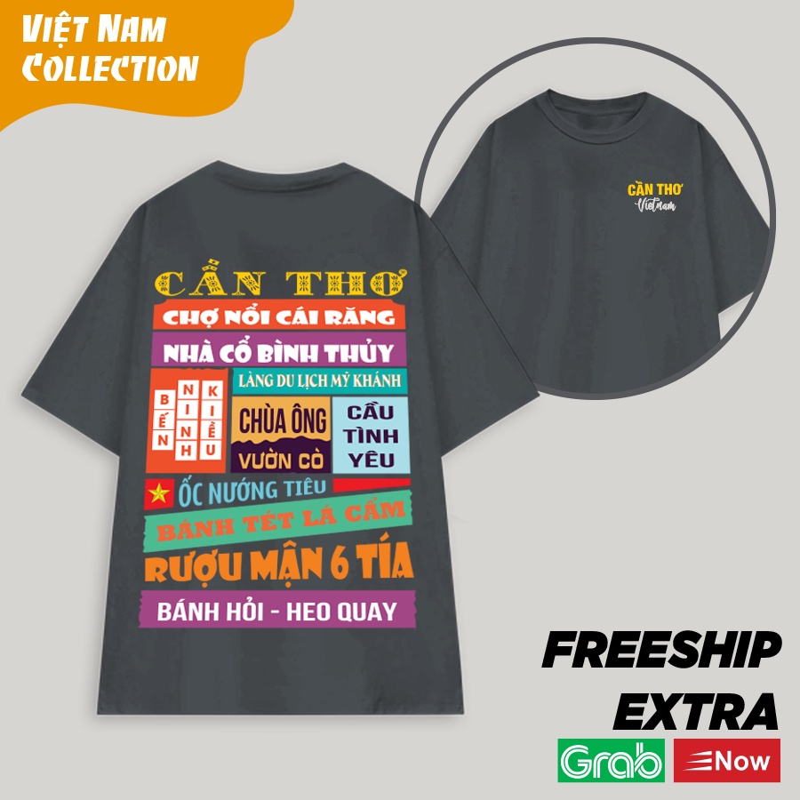 Áo Thun Unisex Nam Nữ Oversize Local Brand Tỉnh Thành - Cần Thơ