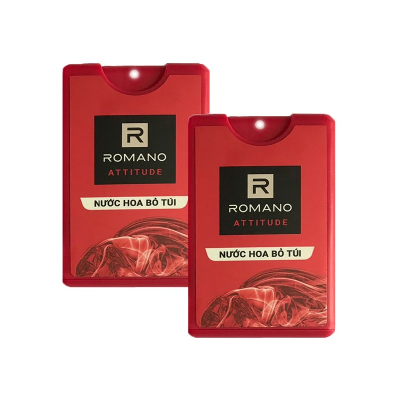 Combo 2 chai nước hoa bỏ túi Romano Attitude (18ml*2)