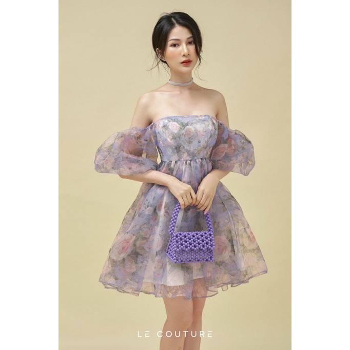 (Free ship) Hàng Về Hàng Về --- Sale 50% Cho Mẫu Đầm Voan Kiếng Tơ Tay Bồng Trễ Vai Siêu Xinh UP HHP Fashion