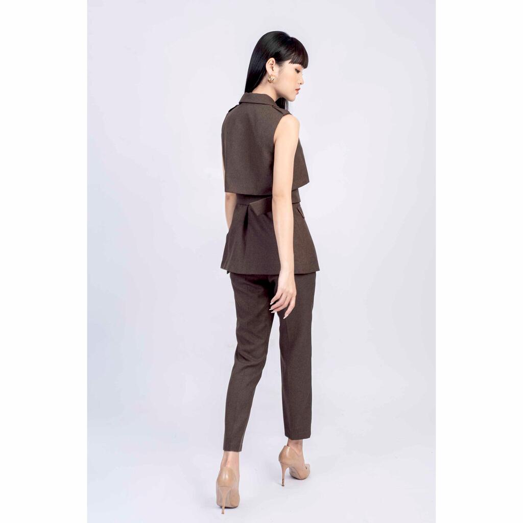 Set bộ gile cổ vest, quần dài MMOutfit M-SBK070621084