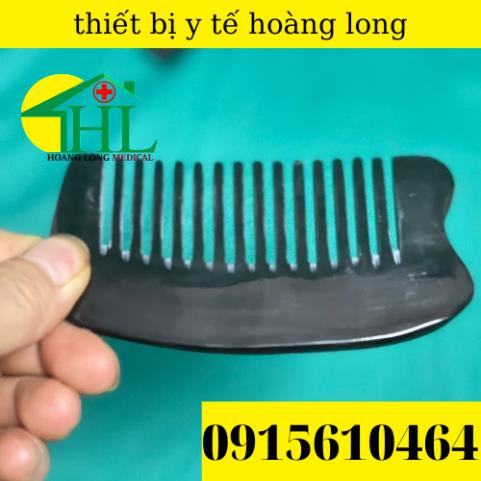 Lược Sừng Đen Răng To Chải Tóc Gội Đầu Mát Xa Dụng Cụ Spa Gội Đầu Dưỡng Sinh