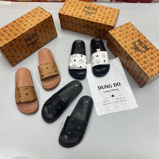 Dép Lê nam mcm full hộp siêu nét - Dép Lê nam quai da MCM kèm box