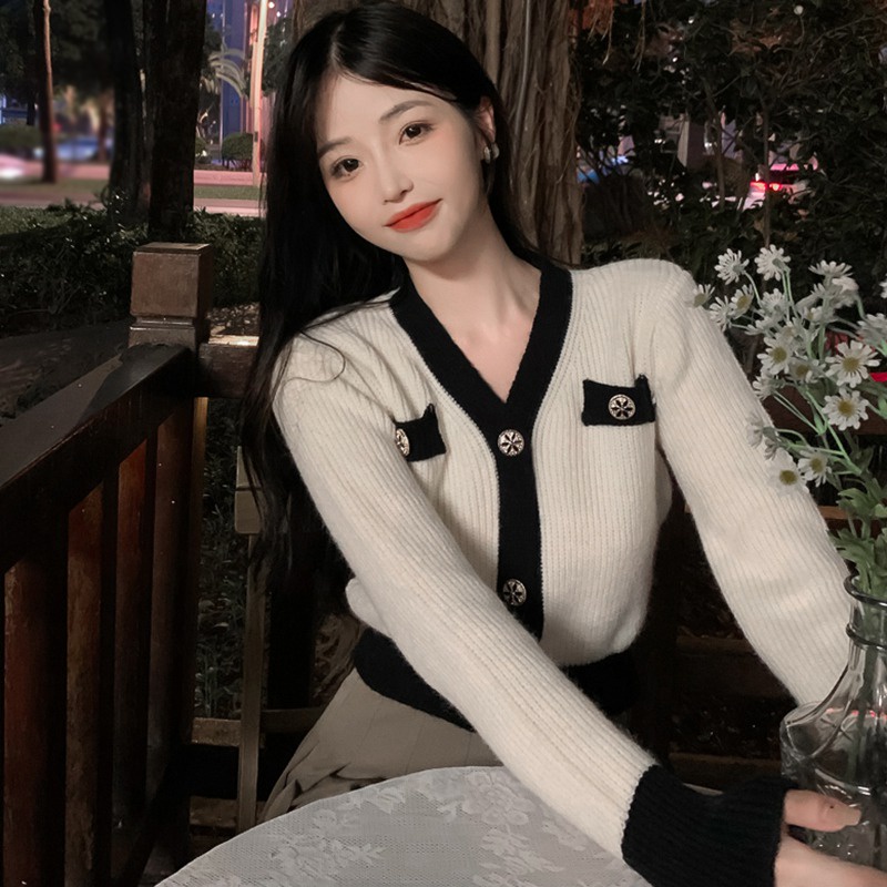 Áo Cardigan Tay Dài Thoáng Khí Phong Cách Hàn Quốc Thời Trang Cho Nữ