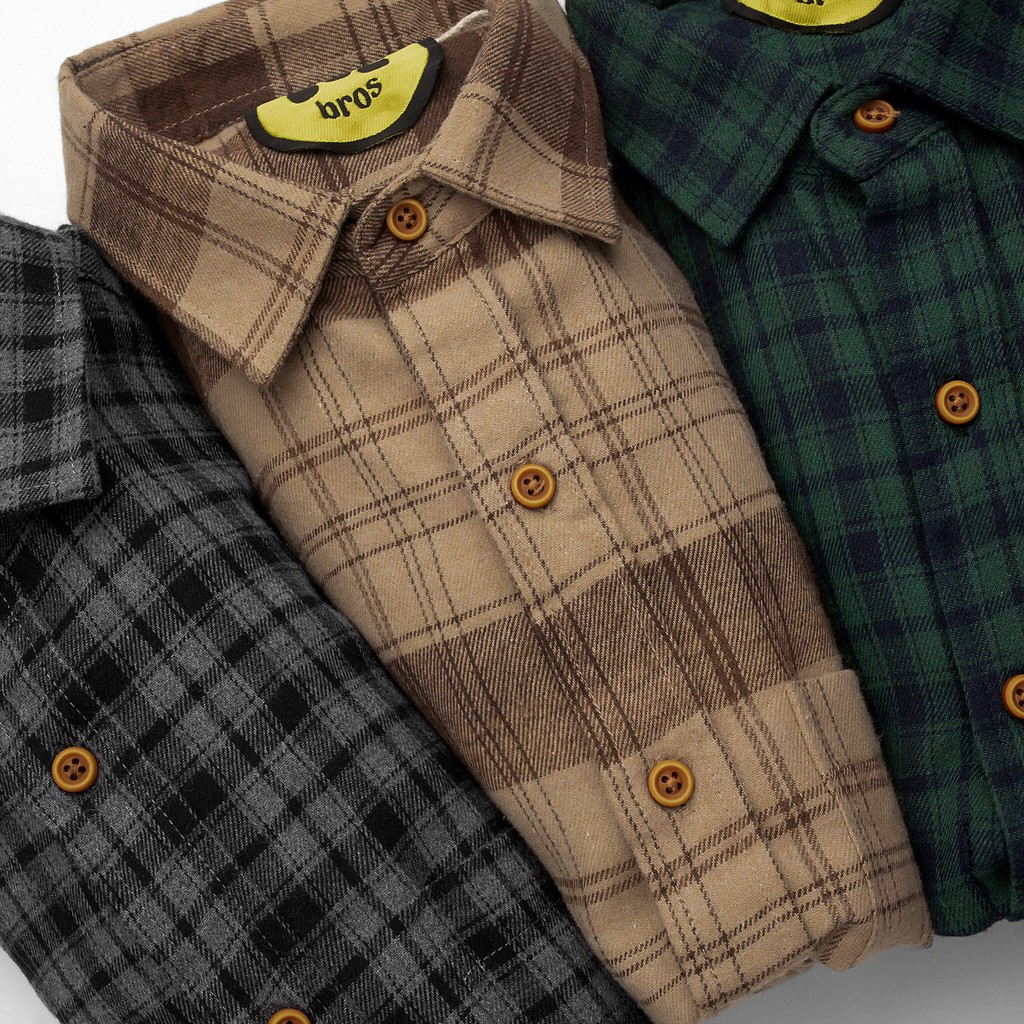 Áo Sơ Mi Nam Flannel Hàng Hiệu SUPER BROS Unisex Thêu Logo - Thiết Kế Trẻ Trung, Hiện Đại - Với Nhiều Màu Nam Tính | BigBuy360 - bigbuy360.vn