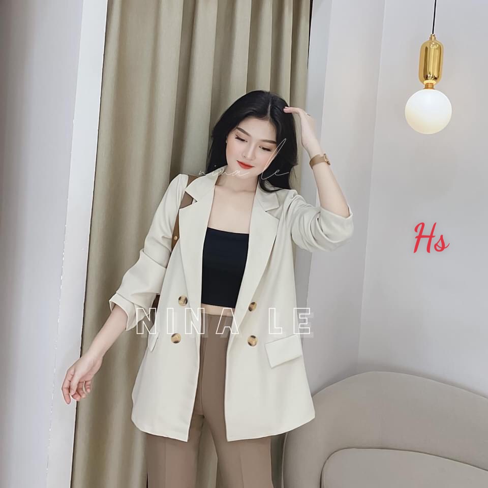 Áo Blazer Nữ, Áo Vest Kiểu Dáng Hàn Quốc 2 Lớp Siêu Đẹp - LOLIPOP