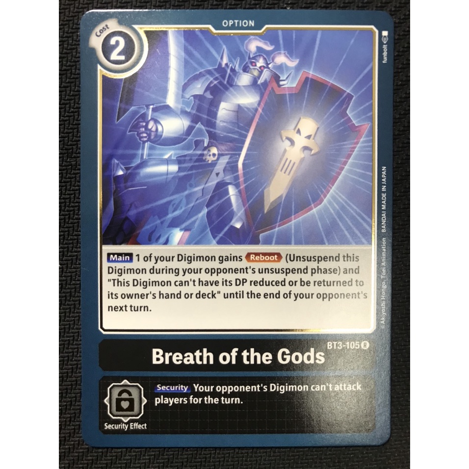 Thẻ bài Digimon BT3-105 Breath of the Gods - Rare