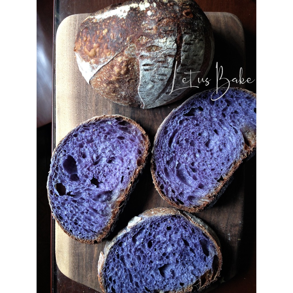 (SHIP TỈNH) Butterfly Pea Flower Sourdough Bread 350g - Bánh Mì Hoa Đậu Biếc Men Tự Nhiên (Men Chua) Healthy