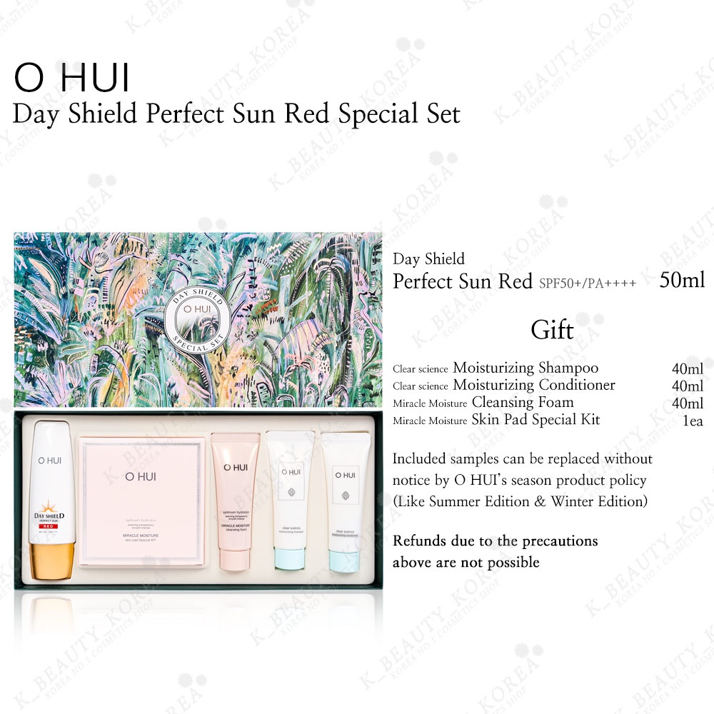 Bộ Sản Phẩm Đặc Biệt Ohui Day Shield Perfect Sun Red SET SPF50+ / PA++++ [Option]