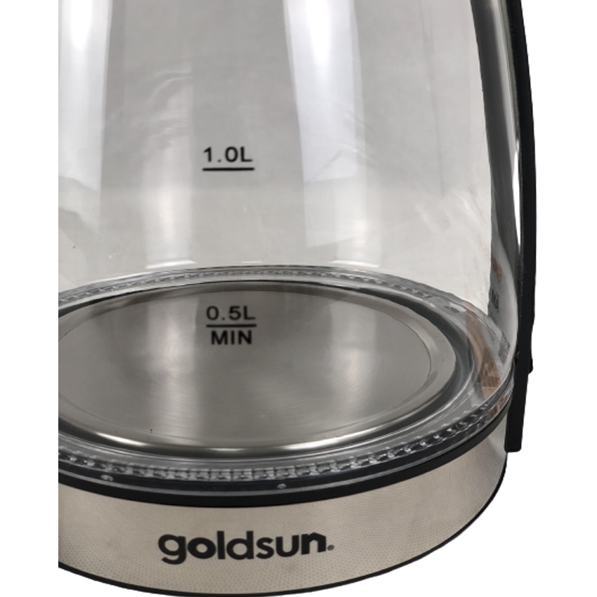 [Mã ELHADEV giảm 4% đơn 300K] Ấm Siêu Tốc Thủy Tinh GOLDSUN CH2701 Thiết Kế Thủy Tinh Borosilicate Dày 2.5mm Cao Cấp