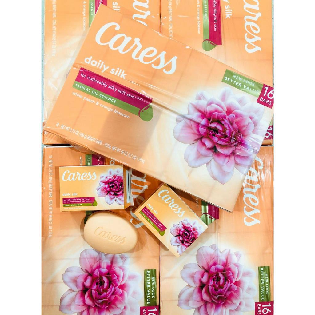 Xà bông cục dưỡng ẩm da Caress Daily Silk Floral Oil Essence 106g