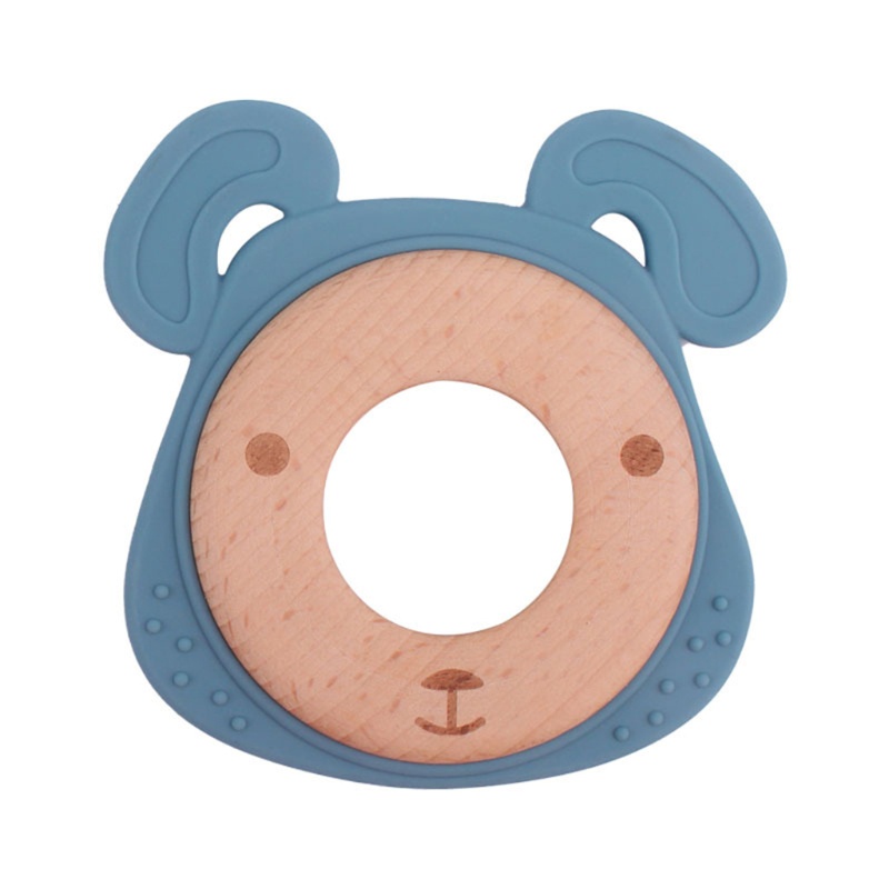 Đồ Chơi Ngậm Nướu Hình Gấu Hoạt Hình Bằng Silicon Cho Bé