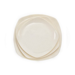 [Có xuất VAT] Dĩa vuông Melamine Vân Đá Ngà/Đen (DV06/DV07/DV08) - Chính Hãng