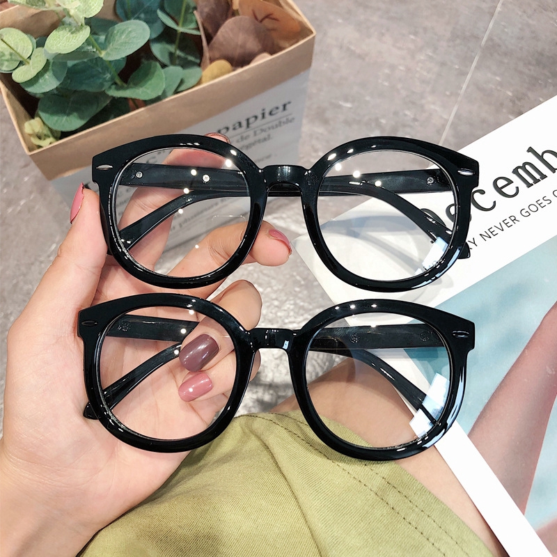 Kính gọng tròn chống ánh sáng xanh thời trang Hàn Quốc đơn giản