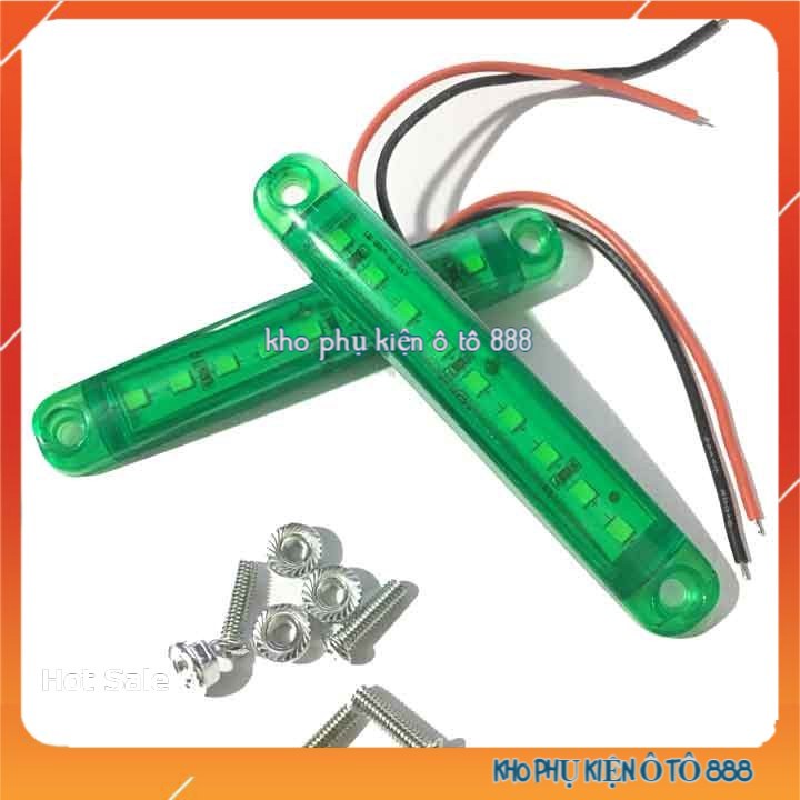 2 Đèn Led RGB 9 Mắt Siêu Sáng 10 Cm Tiện Lợi Thắp Sáng Trang Trí