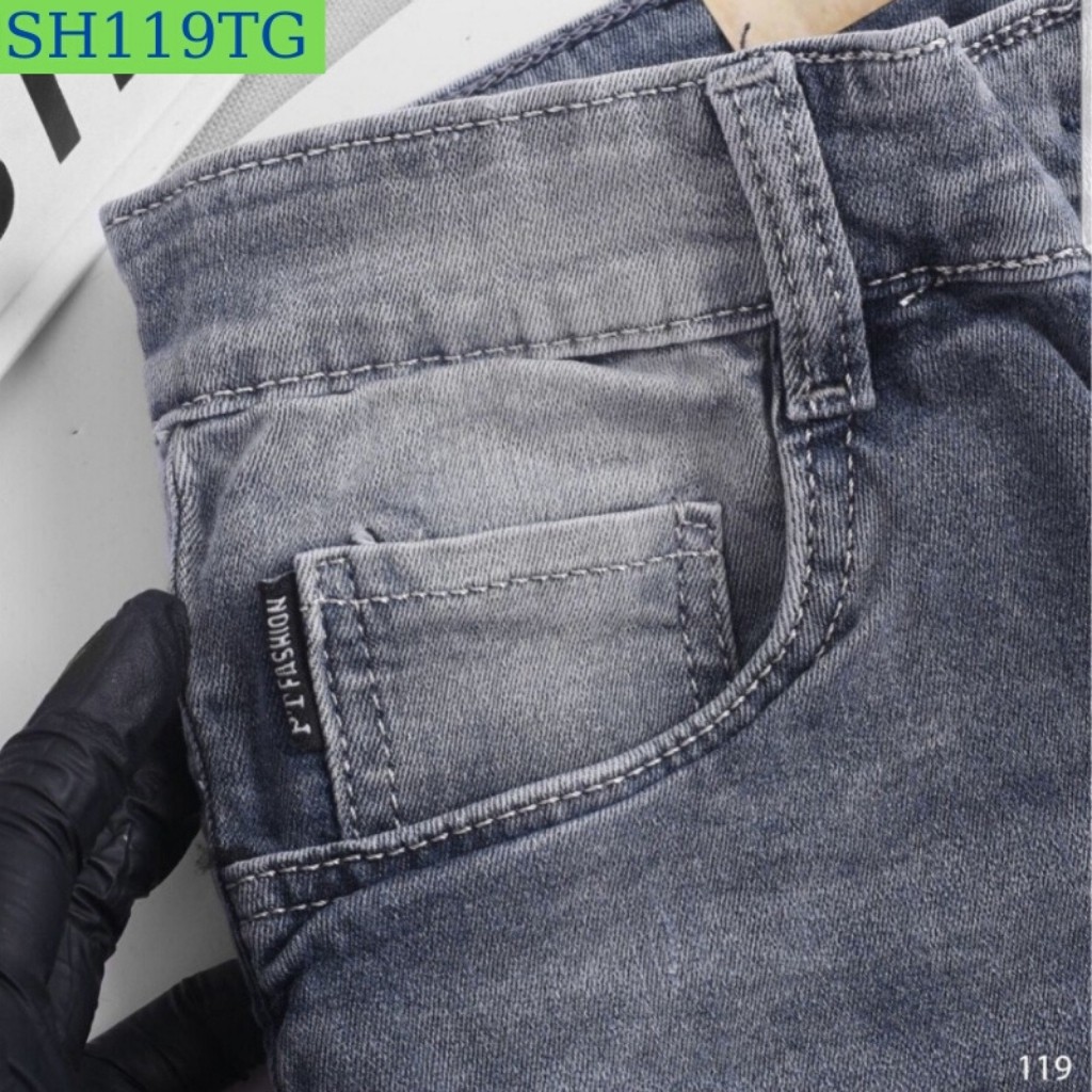Quần Short Nam VNXK SH119TG Short Jean Nam xám wash trơn mẫu hót trẻ trung Giá Gốc Tận Xưởng Mẫu Mới (44 - 70KG) | BigBuy360 - bigbuy360.vn
