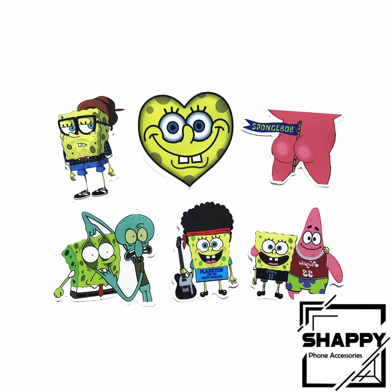 Sticker Dán Bột Biển PVC Chống Nước | Dán Điện Thoại | Dán Laptop | Dán Mũ Bảo Hiểm | Dán Vali [Shappy Shop]