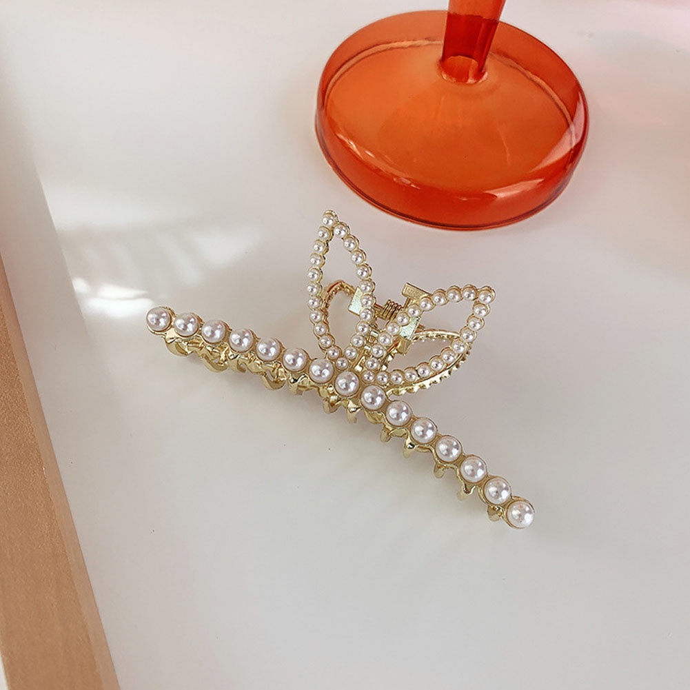 Kẹp Tóc Đính Ngọc Trai Kiểu Dáng Thời Trang