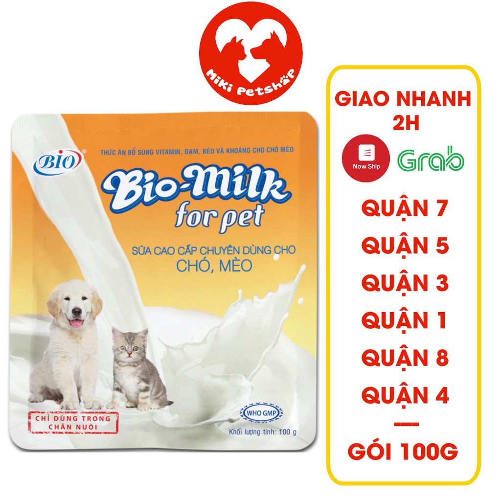 Sữa Cho Mèo Con Chó Con Bio Milk for Pet Gói 100g - Miki Petshop