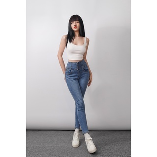 Quần jean skinny lưng cao 4 nút - BANHBEO - MS.Q0156
